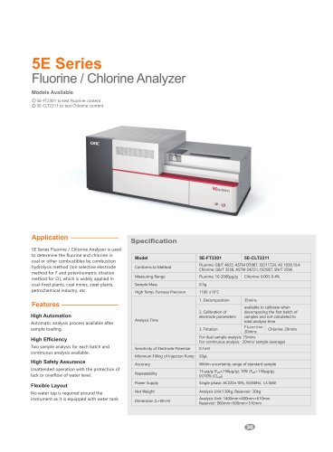 CKIC 5E Series Fluorine/Chlorine Analyzer Elemental analyzer / chlorine / fluorine / coal