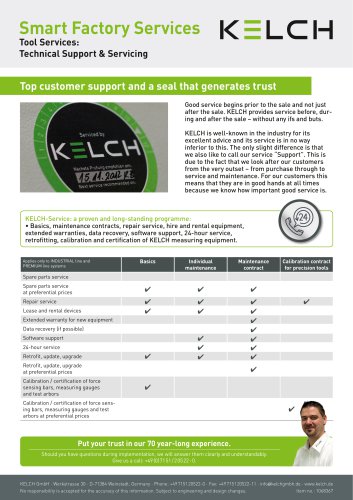 KELCH Smart Factory Services - Technical Support & Servicing