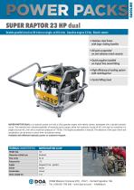 SUPER RAPTOR DUAL HYDRAULIC POWER PACK 23HP - English