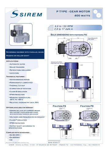 P TYPE - GEAR MOTOR