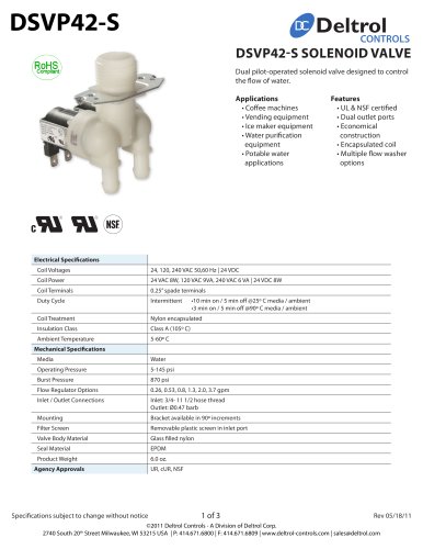 DSVP42-S Inlet Valve