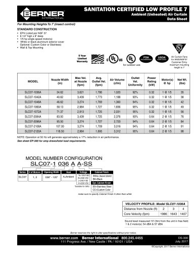 SANITATION CERTIFIED LOW PROFILE 7