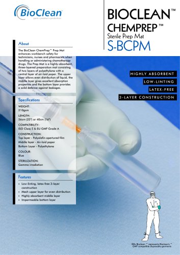 Bioclean Chemprep Sterile Prep Mat