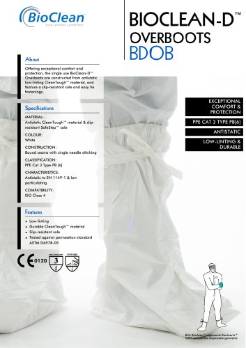 Bioclean-D Non-Sterile Overboots