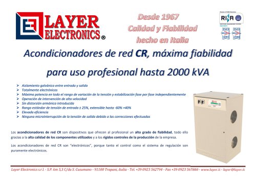 Acondicionadores de red serie CR