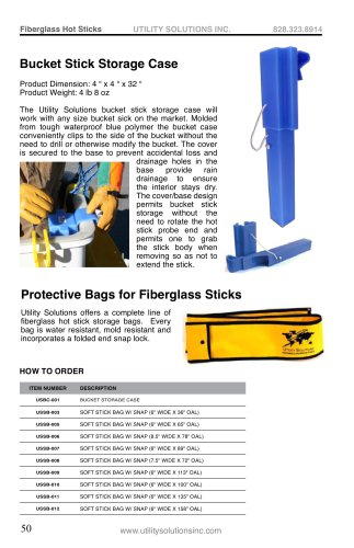 Protective Bags for Fiberglass Sticks