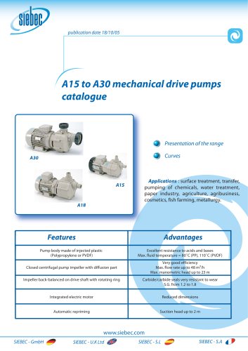 Pumps A15-A30