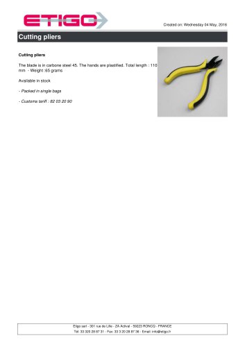 Cutting pliers