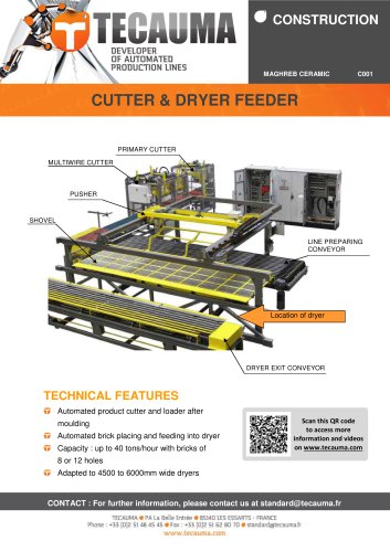 C001 Brick cutter and dryer feeder