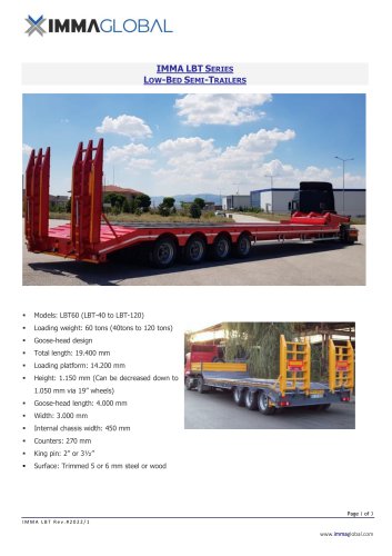 Lowbed / Low-loader Semi-trailers