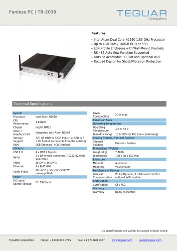 FANLESS PC | TB-2030