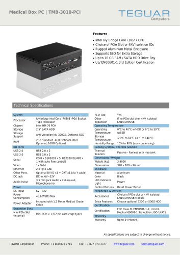 MEDICAL BOX PC | TMB-3010-PCI