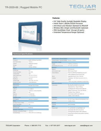 TR-2020-08 | RUGGED MOBILE PC