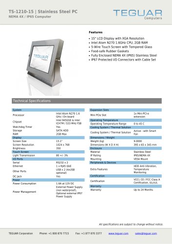 TS-1210-15 | STAINLESS STEEL PC