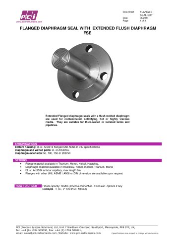 Flanged Seals Extended Type FSE