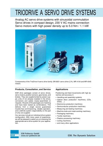 Analog servo drives: TrioDrive A servo drives 