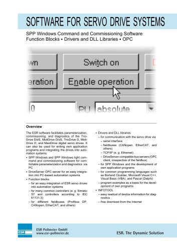 Data sheet 6710.260 ? Software for Servo Drives
