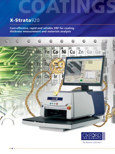 Coating thickness measurement with the X-Strata920