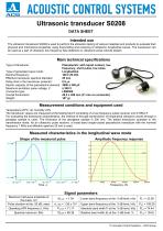 S0208 – Low frequency piezoelectric transducer 100 KHz