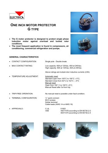 One INCH MOTOR PROTECTOR G TYPE