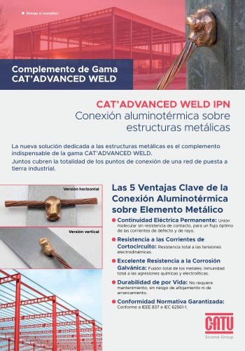 Conexi&oacute;n aluminot&eacute;rmica sobre  estructuras met&aacute;licas 