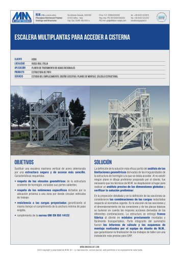 ESCALERA MULTIPLANTAS PARA ACCEDER A CISTERNA