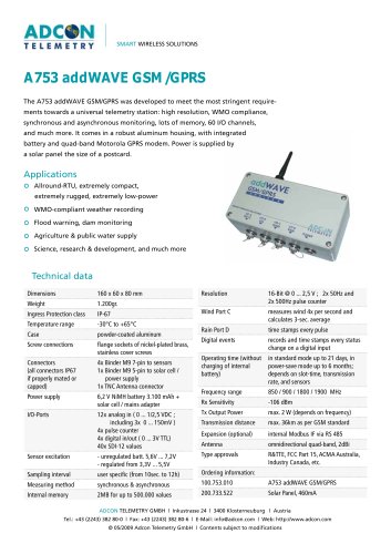 A753 addWAVE GPRS