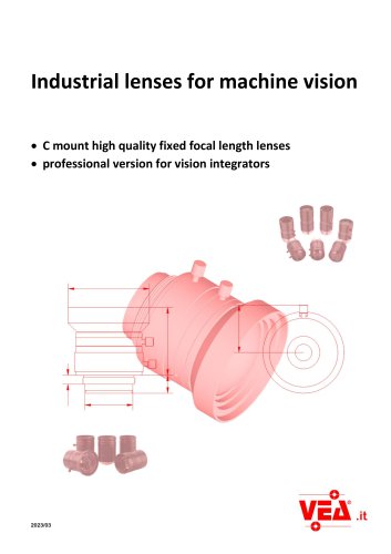 C mount lens for machine vision