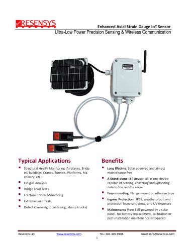 Enhanced Axial Strain Gauge IoT Sensor