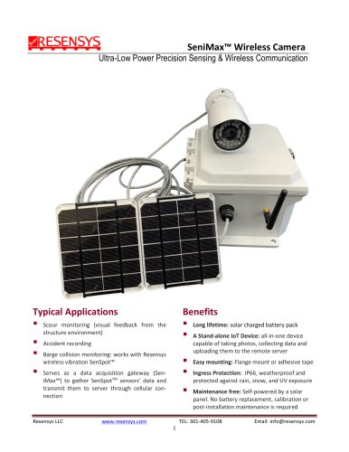 process monitoring camera -Wireless and Solar Powered