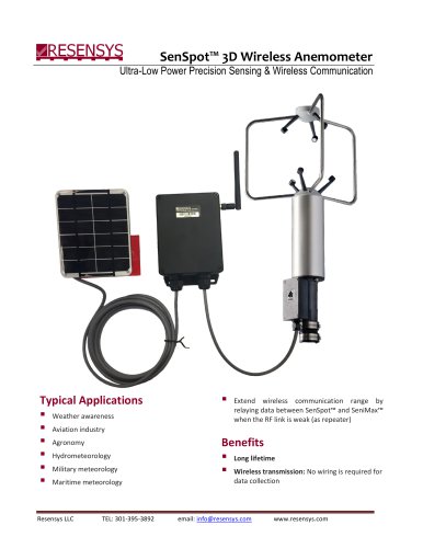 SenSpot™ Wireless 3D Anemometer