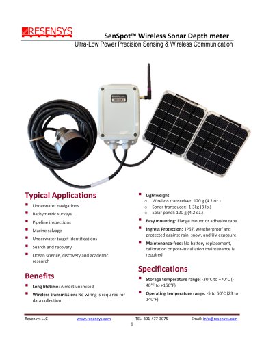SenSpot™ Wireless Sonar Depth meter