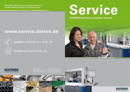 Service DATRON technical customer service