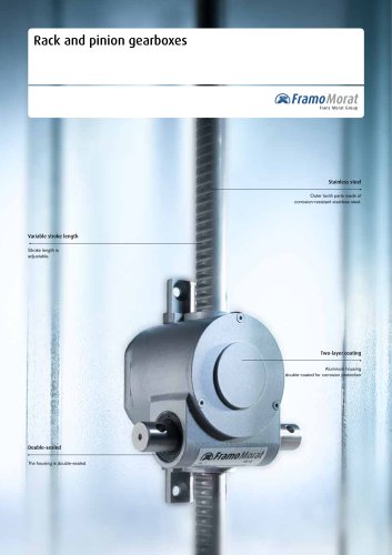 Rack and pinion gearboxes