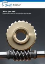 Worm gear sets. Catalogue worm gear sets and customised worm gear sets