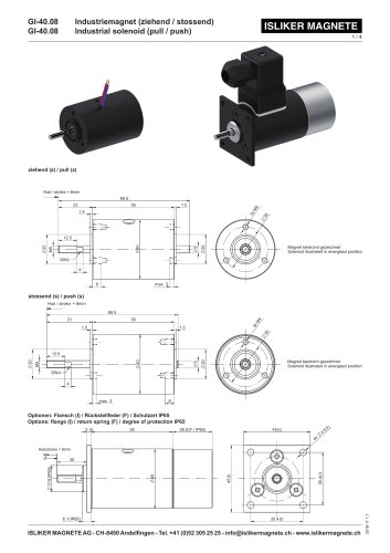 GI-40.08 Industrial solenoid (pull / push)