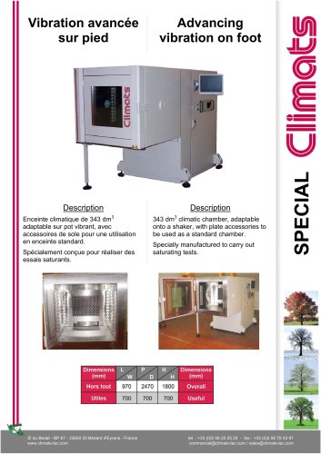 Advancing Vibration and Temperature environmental chamber