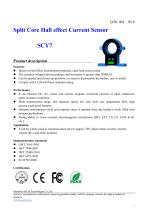Open-loop Hall effect current sensor / AC / DC, Split core ø40mm, 200..2000A | SCY7series
