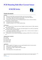 Open- loop Hall effect current sensor / DC /AC, PCB Mount, 10..50A, SCK23D Series
