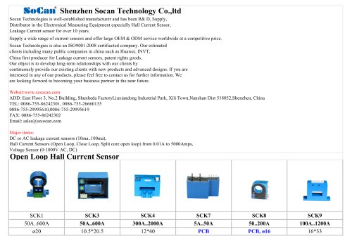 sensor hall effect 0.01A..5000Amps