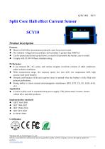 Split core Open-loop Hall effect current sensor / AC / DC, 300..2000A | SCY10 series