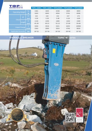 TOPA Hydraulic Breaker "N series"