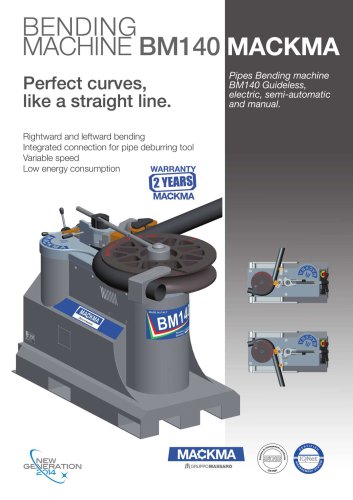 BM140 NON-MANDREL PIPE BENDER