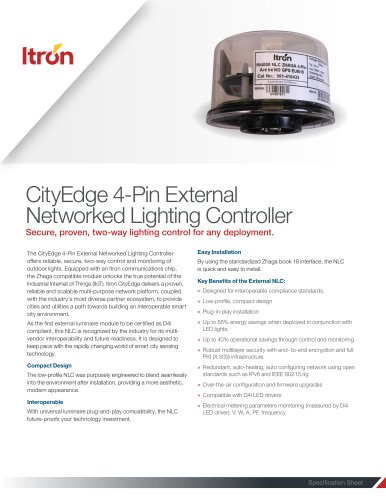 Cityedge 4-Pin External Networked Lighting Control