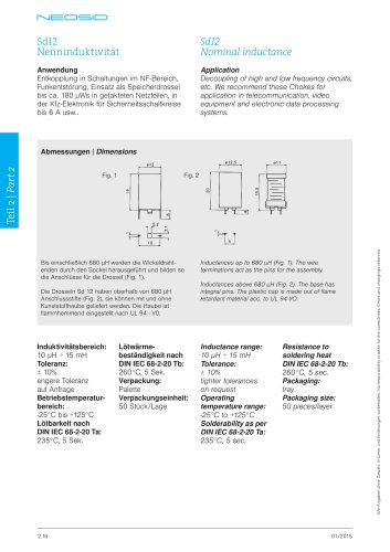 Sd12 Nominal inductance