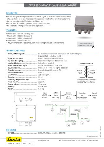 Irig b/afnor line amplifier