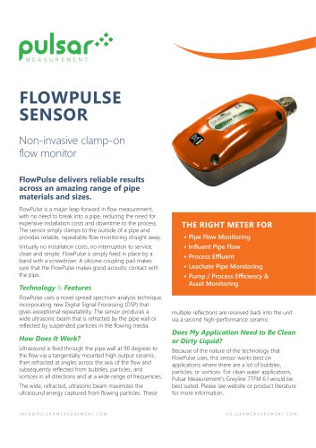 FlowPulse Flow Sensor and Flow Monitor