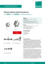 Data Sheet Precision miniature tension/compression load cells Model 8431, 8432