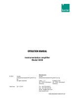Operation Manual Instrumentation Amplifier Model 9250 2025