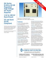 SH Series 8 kW to 40 kW Regulated High Voltage DC Power Supplies